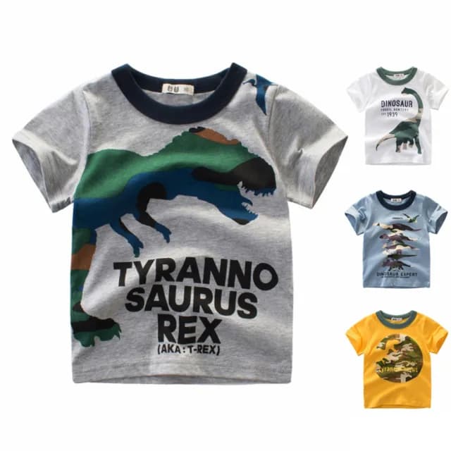 【橘魔法】迷彩恐龍短袖上衣(童裝 男童  T恤)