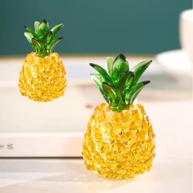 【風水擺件】天然黃水晶如意鳳梨裝飾品(吉祥旺來 開運 玄關 桌面擺飾 開業禮物 招財 辦公室 新年送禮)