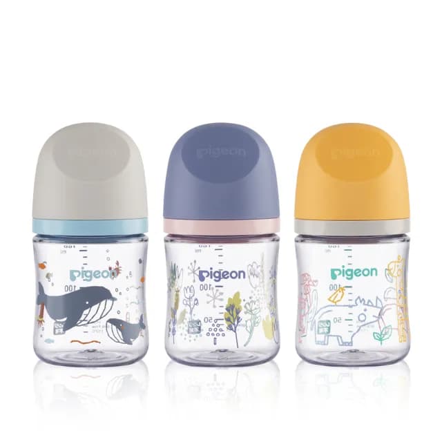 【Pigeon貝親 官方直營】第三代母乳實感T-ester奶瓶160ml(海洋世界/春日物語/非洲動物)