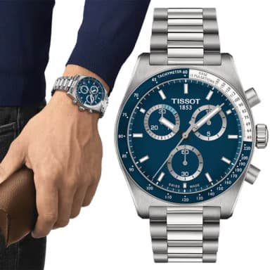 【TISSOT 天梭 官方授權】PR516系列 三眼計時手錶-40mm 情人節 禮物(T1494171104100)