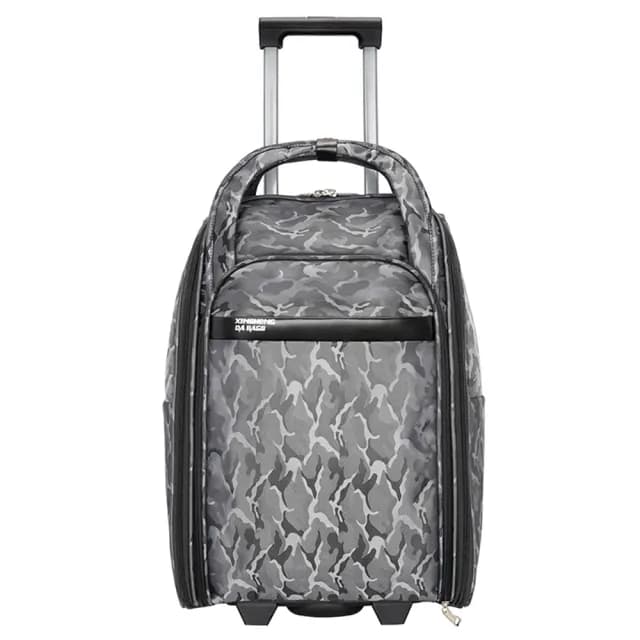 【悅生活】拉桿包 拖桿包 拉桿書包 24吋雲彩燒燒平開立式拉桿旅行袋  灰色(GoTrip 微旅行)