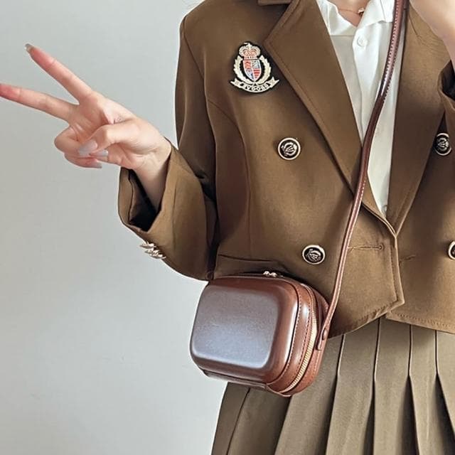 【LEEHER】母親節禮物 相機包/女生包包/韓國包包/單肩包/潮流質感小方包/韓版復古迷你斜背包
