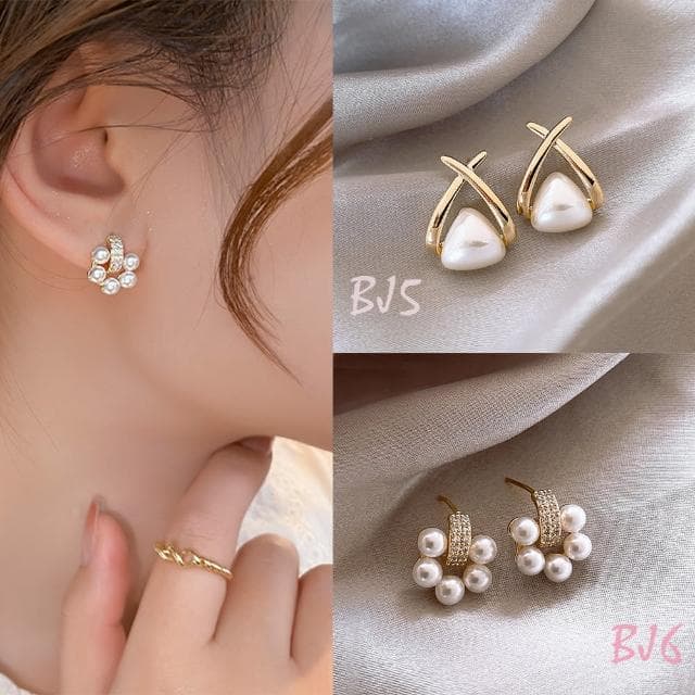 【Golicc】耳環 絕美珍珠 輕奢經典款(母親節 生日 情人節 飾品 耳釘 耳飾 耳墜 禮物)