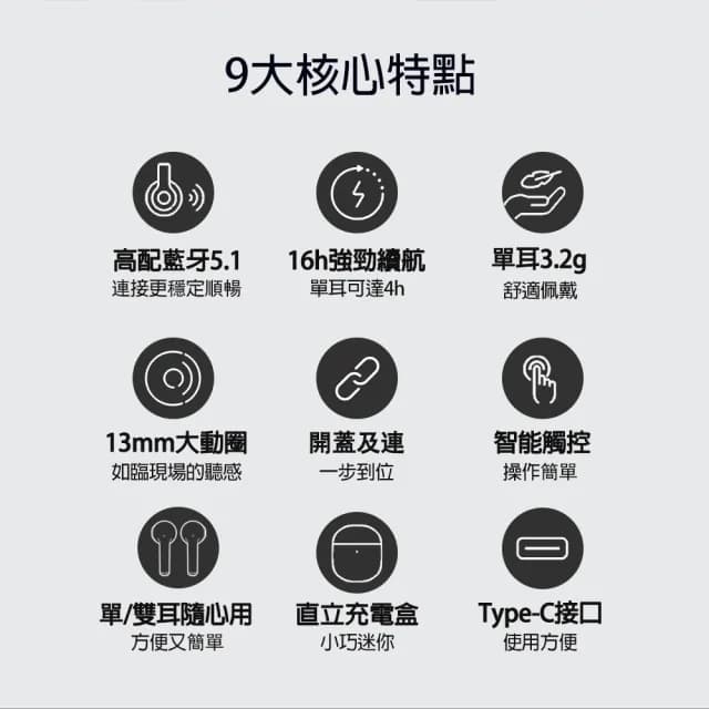 【NOKIA】E3110 輕量化半入耳式 真無線藍牙耳機(藍牙5.1/智能觸控/超輕 3.2g)