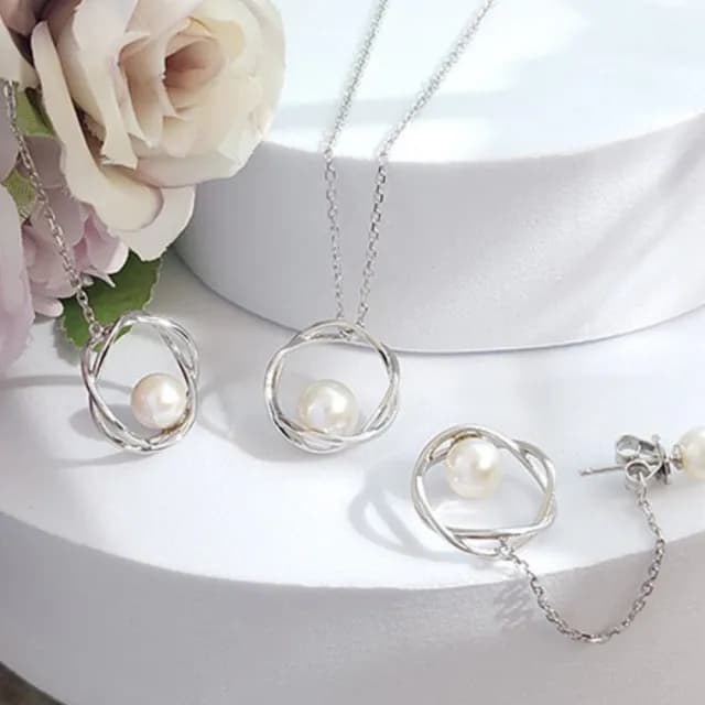 【KATROY】天然珍珠(7.5 - 8.0mm．母親節禮物．純銀項鍊)