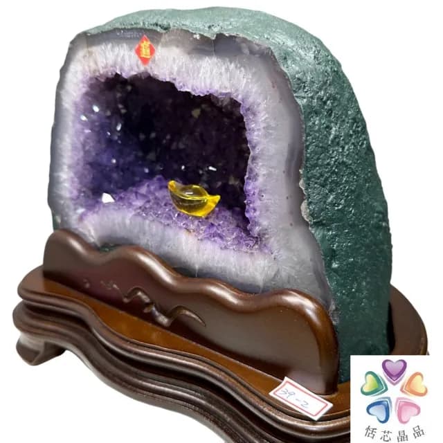 【恬芯晶品】6.75kg精選巴西紫水晶洞新居財位擺設XA85(紫鈦晶晶洞開運招財招貴人開業財位新春禮物)