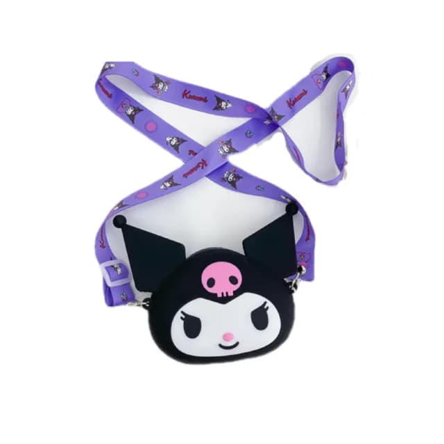 【SANRIO 三麗鷗】雙11 官方授權卡通矽膠零錢包 迷你斜挎包 Hello Kitty凱蒂貓小包(三麗