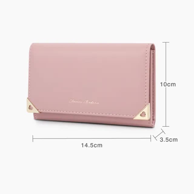 【MoodRiver】氣質款 錢包 女生 中夾 三折 皮夾 女夾 零錢包 卡夾 多色可選