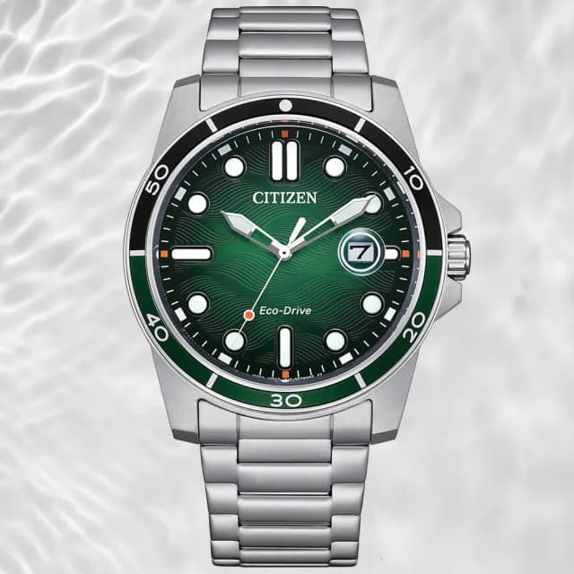 【CITIZEN 星辰】GENTS系列 海洋波紋 光動能腕錶 七夕 情人節 送禮 推薦(AW1811-82X)