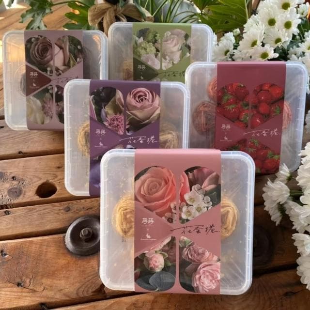 【bonniesugar】花蛋捲禮盒(原味/芝麻/巧克力/草莓/紅茶/花生/鹹蛋黃/七種口味任選一盒入)