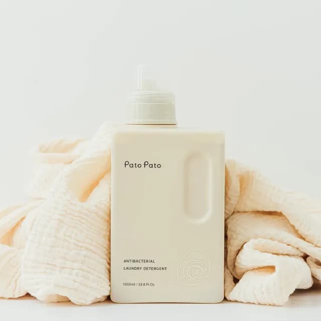 【PatoPato】嬰幼兒抗菌洗衣精1000ml*2入+旅行瓶30ml*2入(獨家植物酵素萃取 / 4入組)