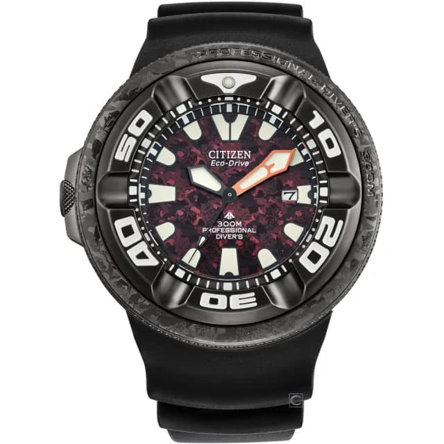 【CITIZEN 星辰】紅蓮哥吉拉 哥斯拉 限量聯名錶 PROMASTER 光動能 300米潛水手錶  禮物 推薦(BJ8059-03Z)