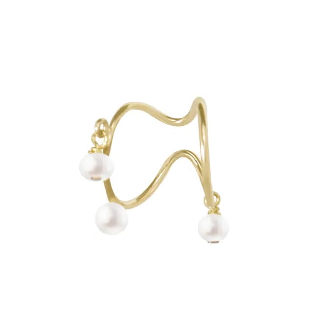 【Olivia Yao Jewellery】無耳洞設計迷你愛奧尼珍珠耳夾(Mus☆e Edition)
