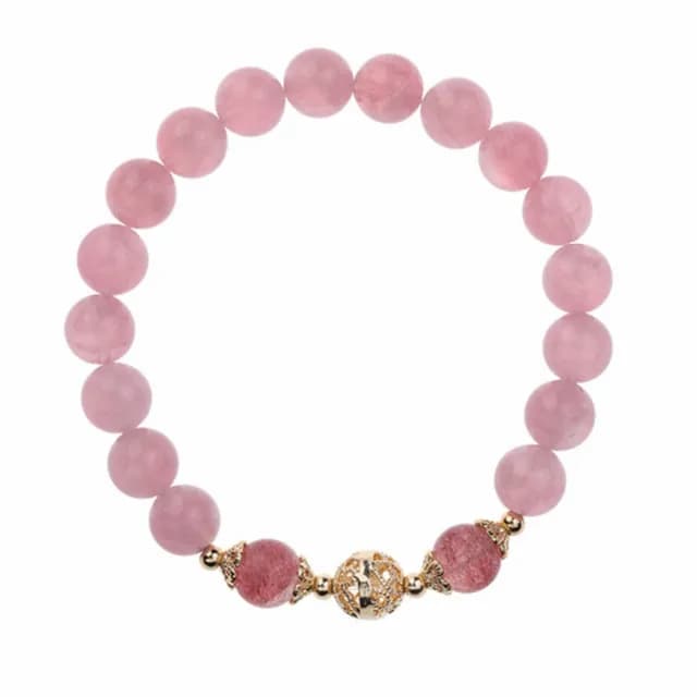 【KT DADA】雙11 包包 手鍊串珠 串珠水晶 招桃花 生命靈數 小禮物 天然粉水晶 水晶手鍊 粉晶手