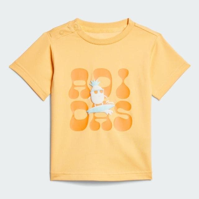 【adidas 官方旗艦】運動套裝 短袖/短褲 嬰幼童裝 IT1809