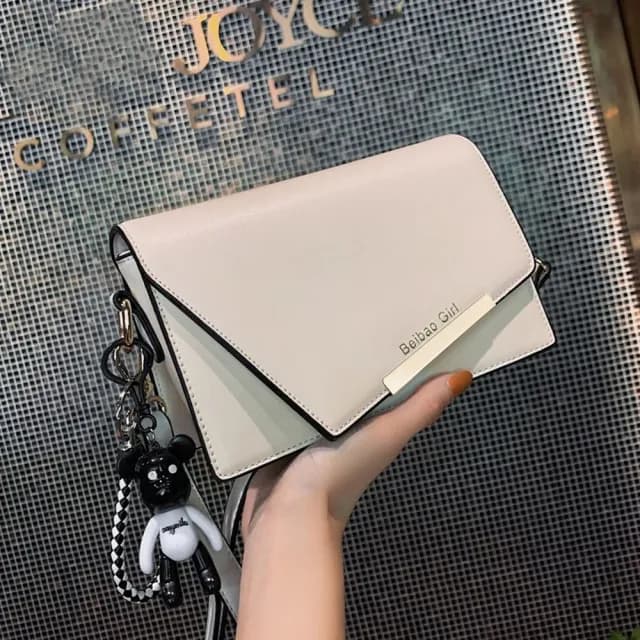 【巴黎精品】情人節禮物 側背包皮革肩背包托特包帆布包波士頓包隨身女包包(時尚簡約通勤小方包2色a1ev28)