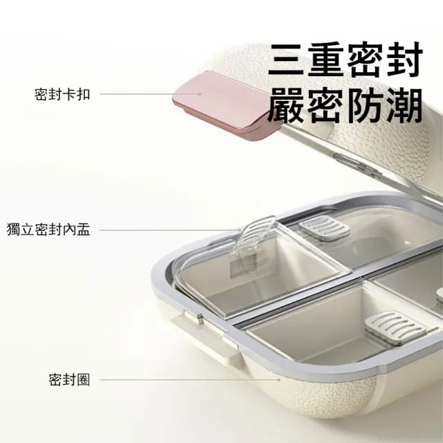 【Londee】旅行便攜式密封7格藥盒 藥品藥物收納盒 交換禮物(密封盒 分裝藥盒 隨身藥盒 防塵防潮)