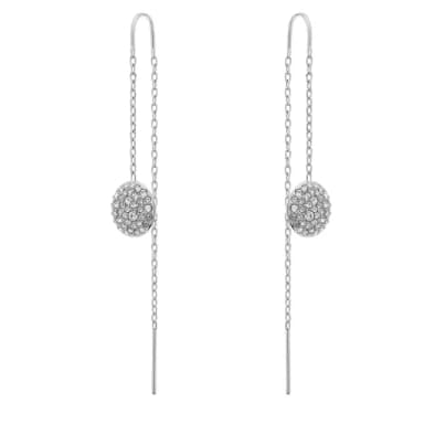 【SWAROVSKI 施華洛世奇】Meteora 銀色水晶耳環(限 量 促 銷)