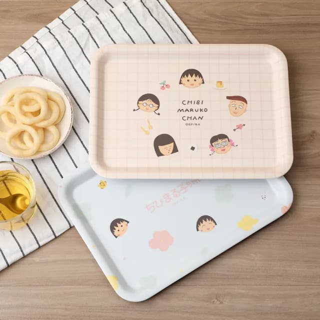 【Norns】櫻桃小丸子美耐皿長形托盤(點心盤 水果盤 盤子餐具)