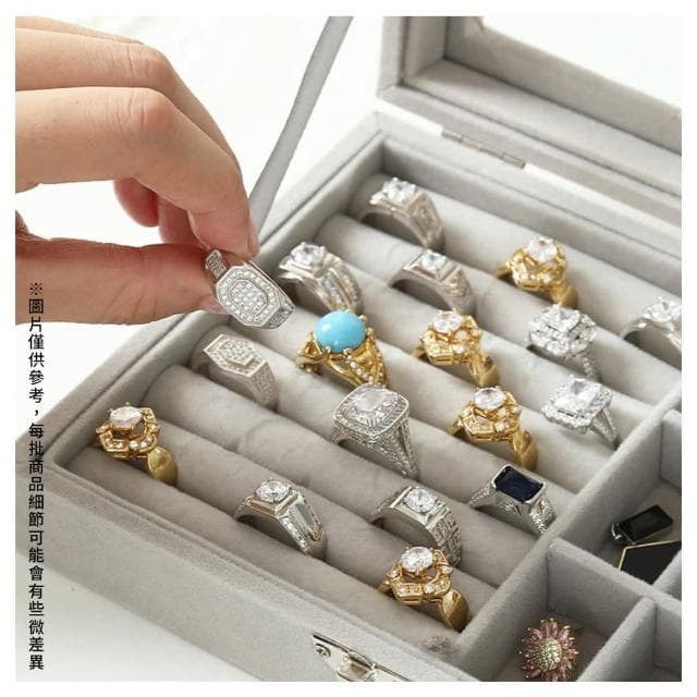 【Her】飾品收納盒 聖誕交換禮物 飾品盒 珠寶盒 耳環收納 項鍊收納 飾品收納(絨布收納盒 透明展示盒)