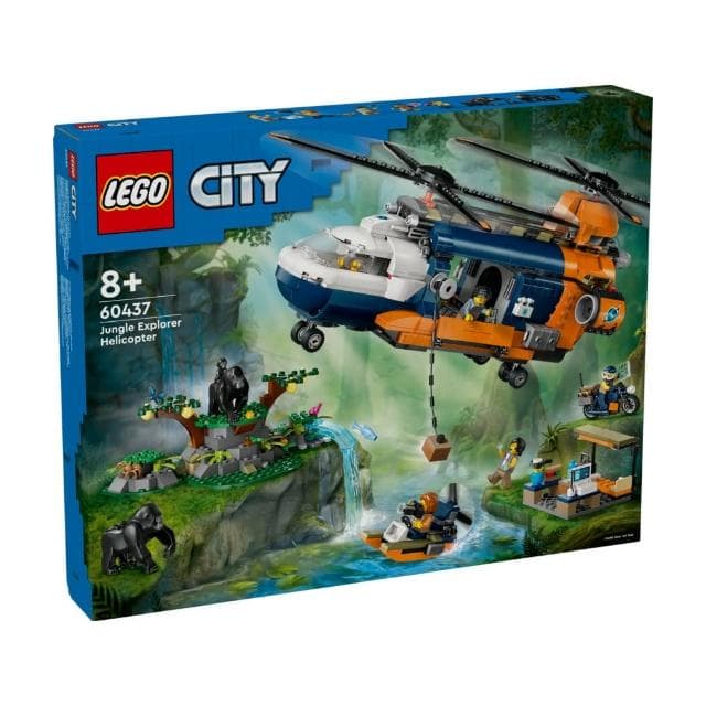 【LEGO 樂高】城市系列 60437 基地營的叢林探險家直升機(玩具飛機 DIY積木 創意力遊戲 禮物)