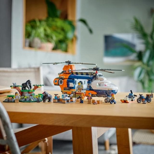 【LEGO 樂高】城市系列 60437 基地營的叢林探險家直升機(玩具飛機 DIY積木 創意力遊戲 禮物)