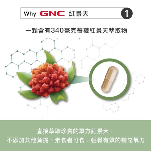 【GNC 健安喜】紅景天340膠囊食品 100粒/瓶(思緒清晰/增強登山好體力/珍貴西藏人參)