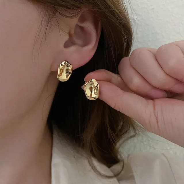 【KT DADA】情人節禮物 包包 k金耳環 個性耳環 純銀耳環 韓國耳環 不規則耳環 造型耳環 耳釘 禮物 日系耳環