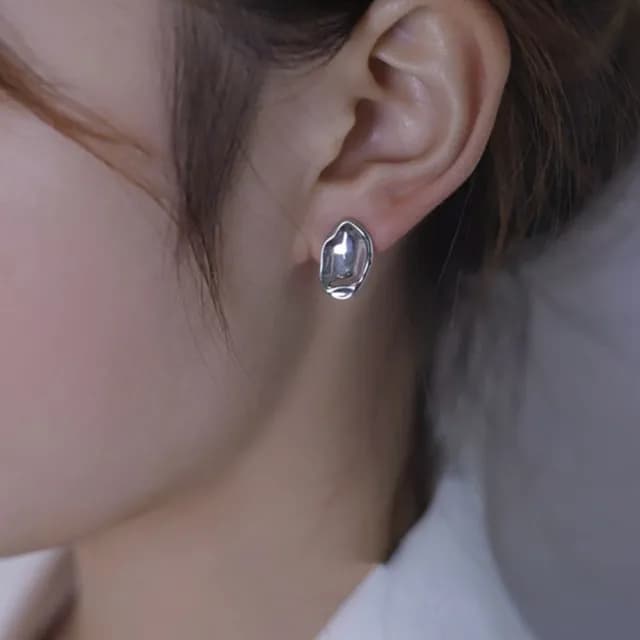 【KT DADA】情人節禮物 包包 k金耳環 個性耳環 純銀耳環 韓國耳環 不規則耳環 造型耳環 耳釘 禮物 日系耳環
