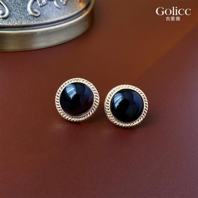 【Golicc】耳環 中古世紀風格 復古簡約(母親節 生日 情人節 飾品 耳釘 耳飾 耳墜 禮物)