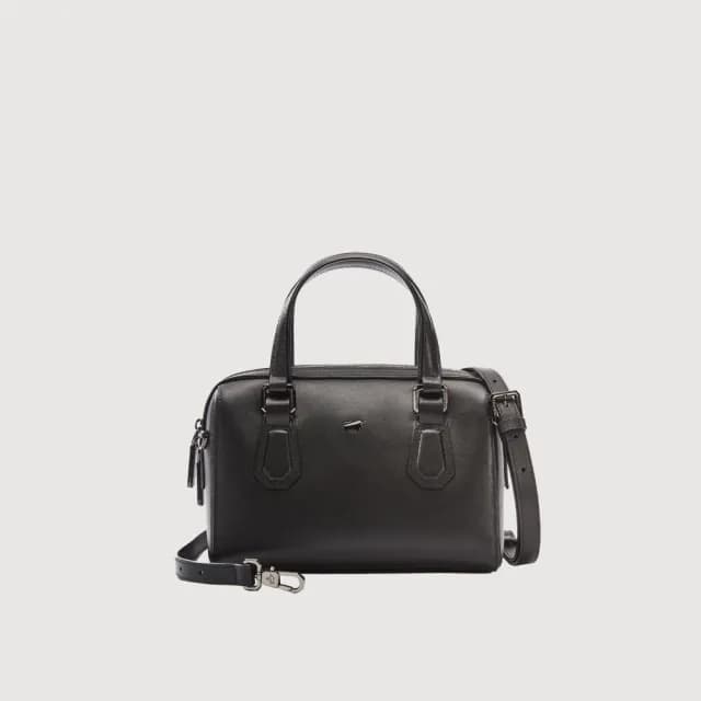 【BRAUN BUFFEL 德國小金牛】台灣總代理 科蘿-A 小型斜背包-黑色(88父親節禮物 男包皮夾/BF834-35-BK)