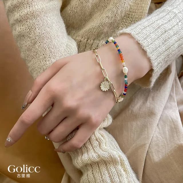 【Golicc】手鍊 波西米亞風 串珠鍊(七夕 情人節 生日 手環 手繩 首飾 飾品 禮物)