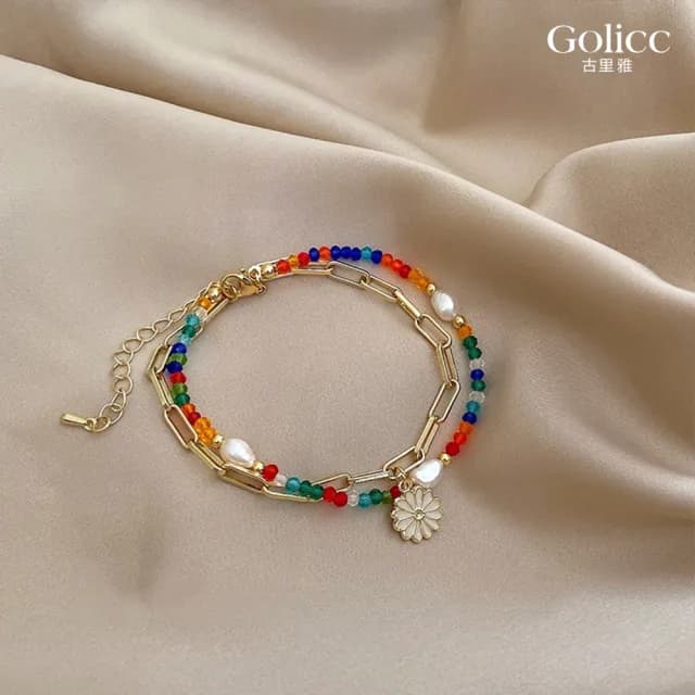 【Golicc】手鍊 波西米亞風 串珠鍊(七夕 情人節 生日 手環 手繩 首飾 飾品 禮物)