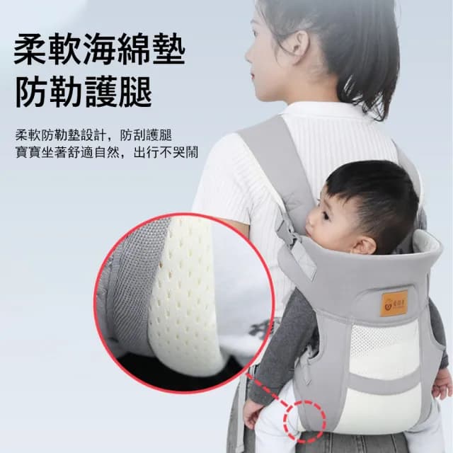 【Jonyer】多功能透氣嬰兒雙肩背帶 嬰兒外出前抱式揹巾 新生兒背巾 交換禮物(四季通用)