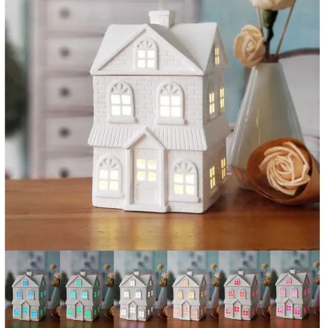 【Earnest Living】歐風小屋香氛遙控水氧機(加濕器/薰香機/香氛機/精油燈/擴香機)