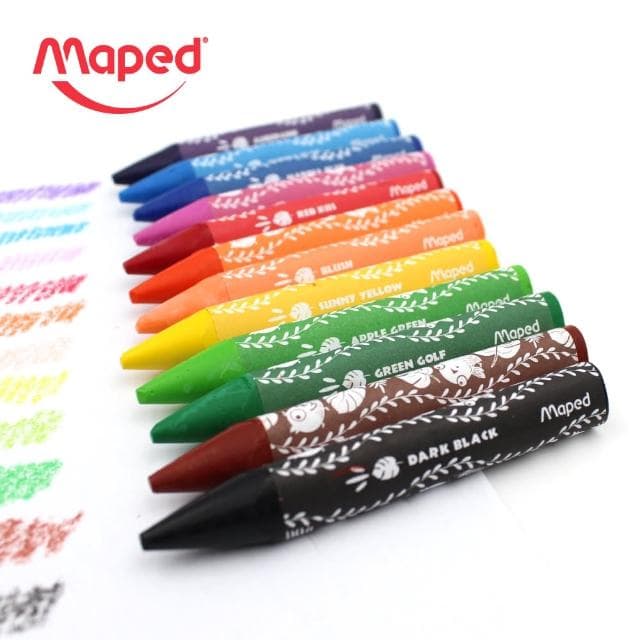 【法國Maped】輕鬆握幼兒蠟筆12色_叢林款(可洗蠟筆 小一 新生 文具 禮物 畢業)