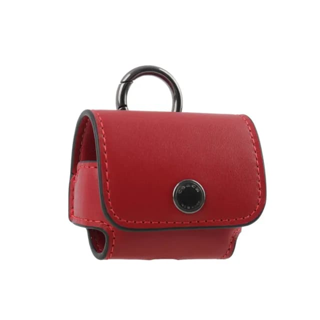 【COACH】小牛皮 Airpods Pro 無線耳機套(紅色)