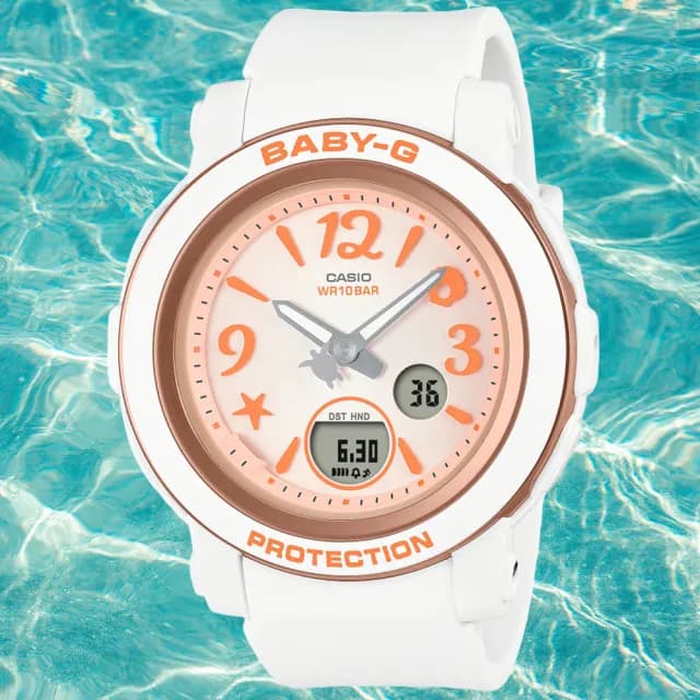 【CASIO 卡西歐】BABY-G 熱帶海洋 雙顯腕錶 七夕 情人節 送禮 推薦(BGA-290US-4A)