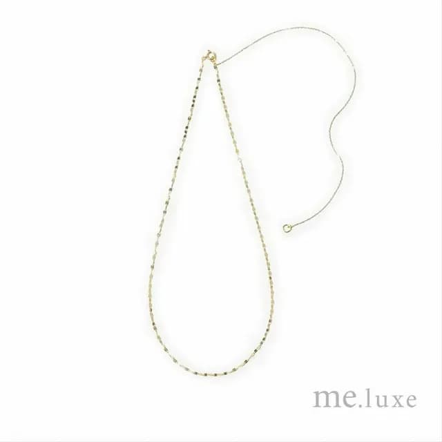 【me.luxe】K10黃K麥穗小豆長鍊-K金  生日/情人節禮物(日系輕珠寶/穿戴變化款/送禮首選)