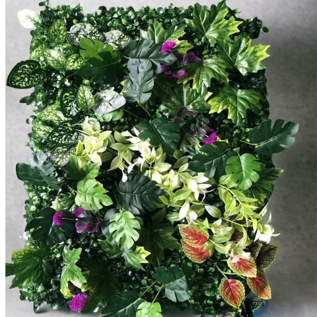 【POKO】仿真植物牆 60*40cm 園藝造景(綠植牆 植栽墻 景觀裝飾 仿真花 園藝花牆 植物牆)