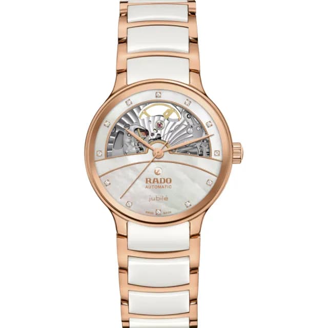 【Rado 雷達表】Centrix 晶萃真鑽開芯機械錶-35mm送禮推薦(R30029922)
