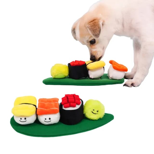 【毛孩星球】ins可愛壽司造型藏食玩具(耐咬 小型犬 寵物益智 玩具球 漏食 解悶 狗狗貓咪 遊戲紓壓 禮物)