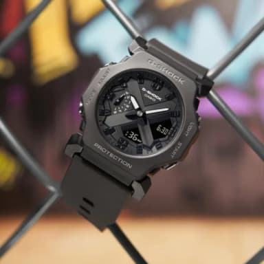 【CASIO 卡西歐】G-SHOCK 未來強悍 輕巧簡約 極酷黑  雙顯手錶 42.1mm(GA-2300-1A)
