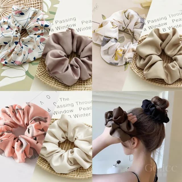 【Gulicc】髮圈 夏季新款 氣質莫蘭迪 2入(雙11 聖誕節 生日 髮飾 頭飾 大腸圈 髮夾 禮物)