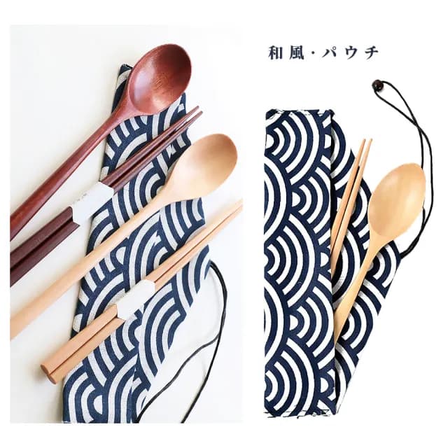 【和風飲食】日式棉麻餐具布袋(餐具袋 餐袋 筷子 勺子 袋子 收納袋 綁線袋 筷套 三角布袋 環保袋 旅行)