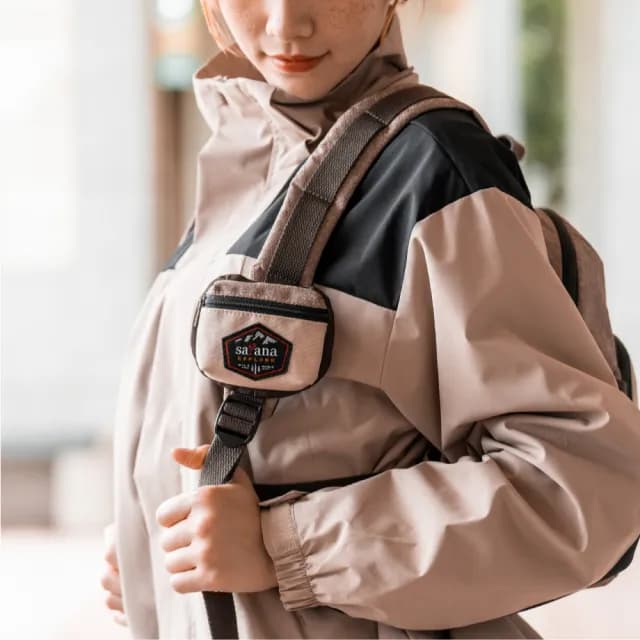 【satana】雙11限定★Explore 探索卡片零錢包(奶茶色拼接)