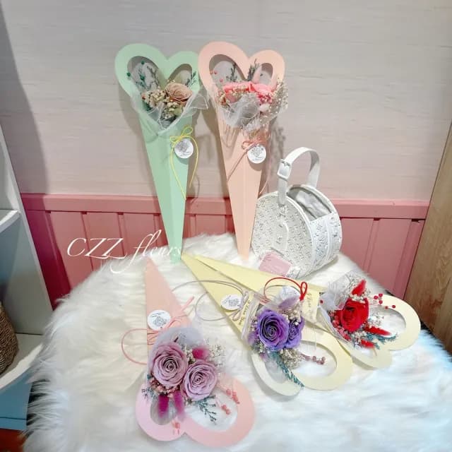 【喜滋滋花藝】愛心永生香氛皂花花筒(老師花束/情人節花束/心意花束/畢業花束/畢業禮物)