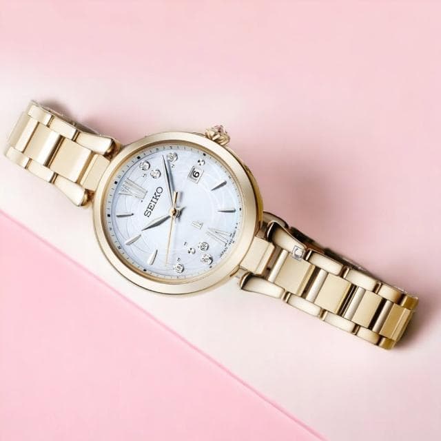 【SEIKO 精工】伊甸園聯名 鈦金屬 太陽能錶電波錶 女錶 指針錶 指針錶 手錶 禮物 畢業(1B32-0BK0G.SSQW084)
