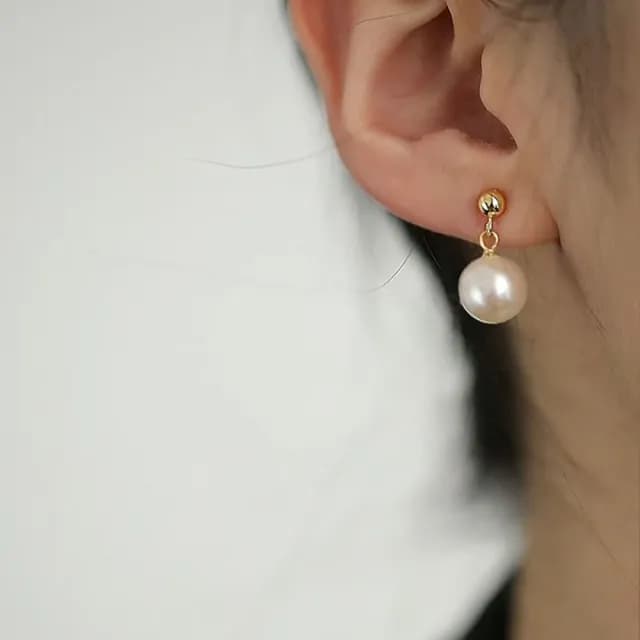 【KT DADA】情人節禮物 女生飾品 貝珠耳釘 2024年秋冬耳環 耳環 天然珍珠 s925銀 飾品 抗過敏耳環 復古耳環
