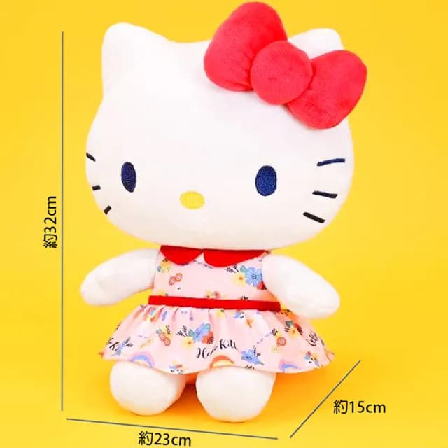 【TDL】凱蒂貓HELLOKITTY 美樂蒂 酷洛米絨毛娃娃玩偶抱枕花卉款 889594/88896(生日禮物 聖誕節)